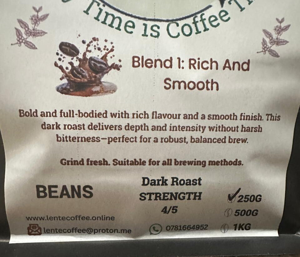 Blend 1 - Rich And Smooth Dark Roast (Beans) 250g