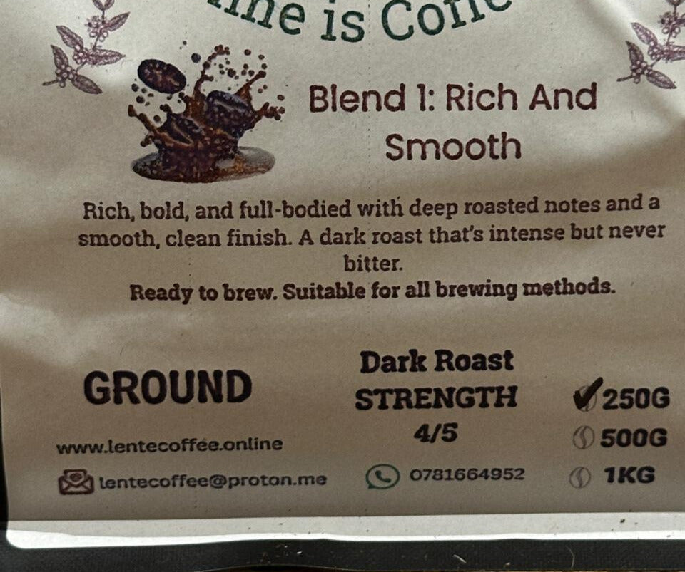 Blend 1 - Rich And Smooth Dark Roast (Ground) 250g