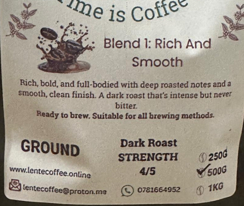 Blend 1 - Rich And Smooth Dark Roast (Ground) 500g