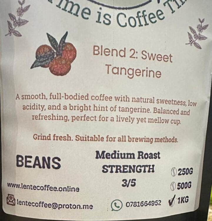 Blend 2 - Sweet Tangerine Medium Roast (Beans) 1Kg