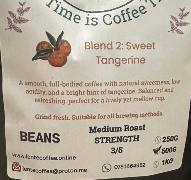 Blend 2 - Sweet Tangerine Medium Roast (Beans) 500g