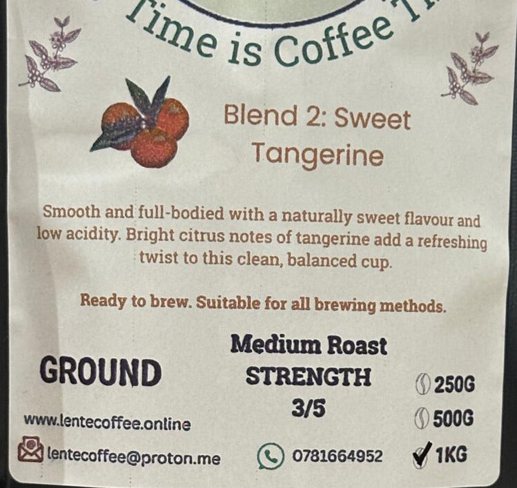 Blend 2 - Sweet Tangerine Medium Roast (Ground) 1Kg