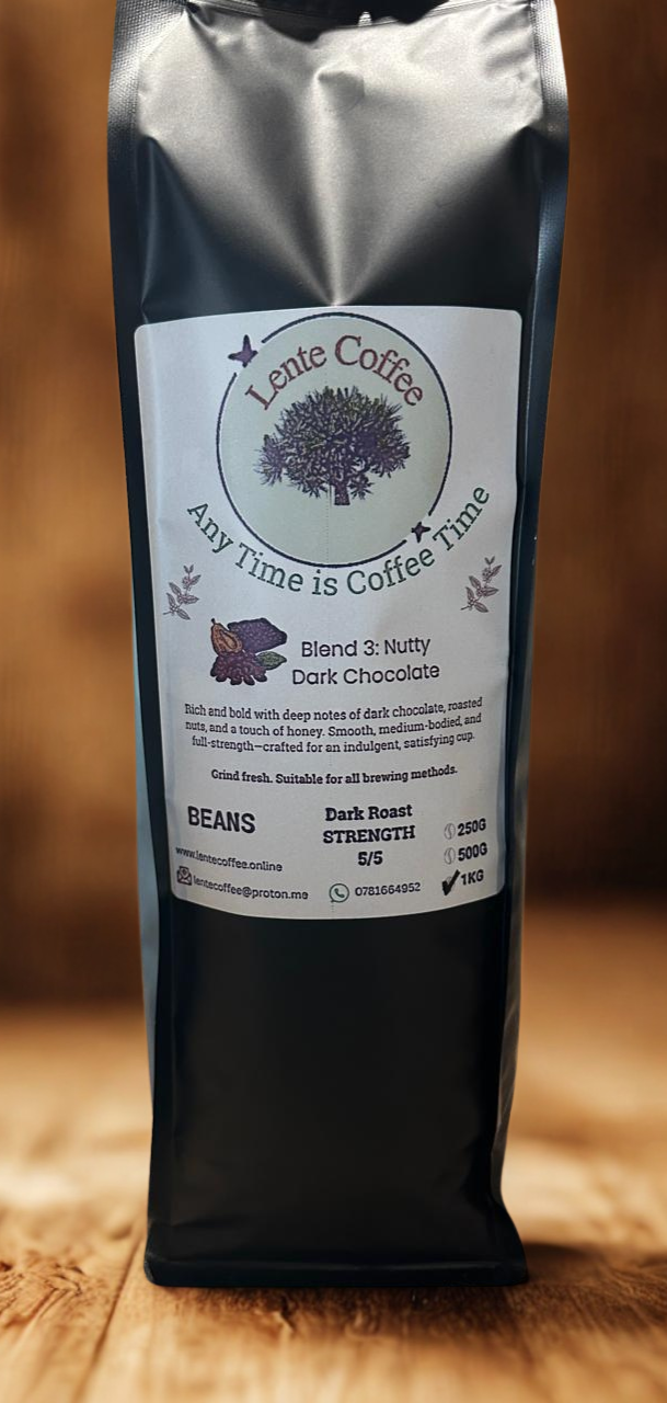 Blend 3 - Nutty Dark Chocolate  Dark Roast (Beans) 1Kg