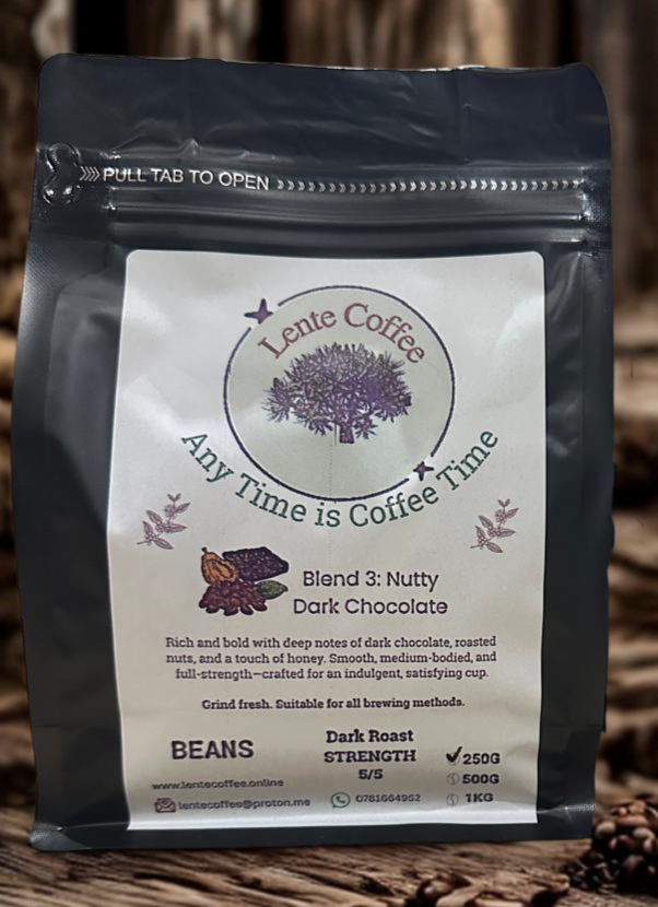 Blend 3 - Nutty Dark Chocolate  Dark Roast (Beans) 250g