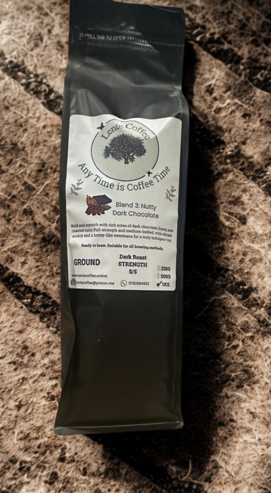 Blend 3 - Nutty Dark Chocolate  Dark Roast (Ground) 1Kg