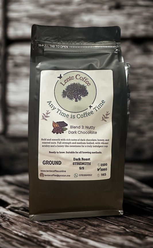 Blend 3 - Nutty Dark Chocolate  Dark Roast (Ground) 500g